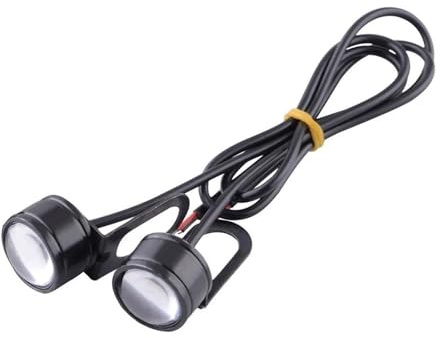DOUKI Feux Antibrouillard LED pour Moto - Mini Lumière Flash Stroboscopique, Œil d'Aigle, Feu de Jour, Phare Antibrouillard, Accessoires, 2 Pièces/Paire