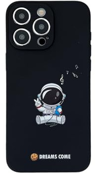 Yonds Queen Schutzhülle für iPhone 15 Pro Max, niedlich Cartoon Astronaut Weltraum Planet Mond stilvoll weich TPU stoßfest rutschfest Schutzhülle (iPhone 15 Pro Max, Musik)