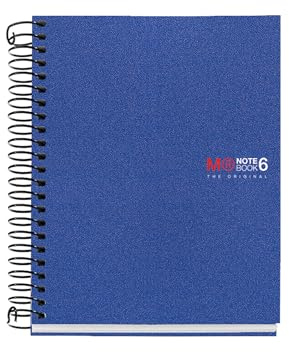 Miquelrius - A6 kariertes Notizbuch 5 mm, 150 Blatt con 6 Farbbändern, extraopakes 70 g/m² Papier, robuste Polypropylenumschläge ohne Lochungen, Notebook The Originals, Blau