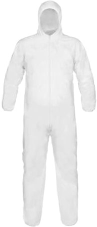 ynkus – Protección frente riesgos menores | Mono/Buzo desechable con capucha | Cat. I (Talla L, 1 unidades)