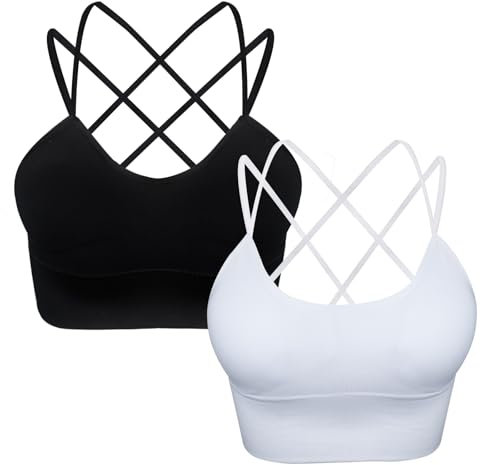 ytorgr Damen Sport BH Frauen hohe Unterstützung Ohne Bügel Kreuz Rücken Sport-BHS für Workout Yoga Gym S-XXL