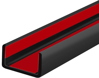 Borde de goma, borde de canal U de 35 mm de ancho, borde en forma de U de gran tamaño, banda de borde autoadhesiva para madera contrachapada, maderas, puertas, estantes, gabinetes, encimeras