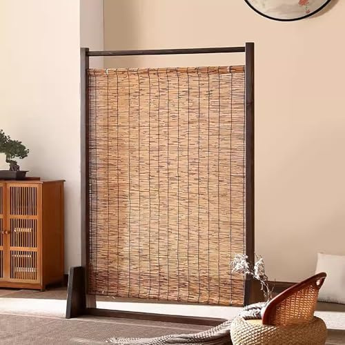 Elitix Free Standing Room Divider Screen Single Panel, Wood Privacy Screens Partition for Outdoor Garden, 180cm / 200cm Tall Screen Separator Tool(Brown,180x120cm)