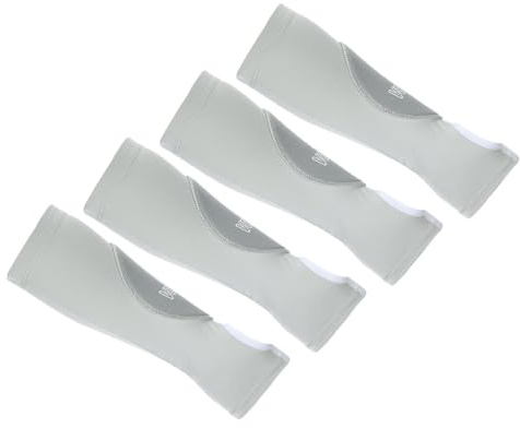 PATIKIL Volleyboll armärmar, 4 st passerande underarmshylsor med skyddsdynor tumhål armskydd för ungdomar män kvinnor, grå, Grått, 10.24 x 3.94 x 2.76 inch