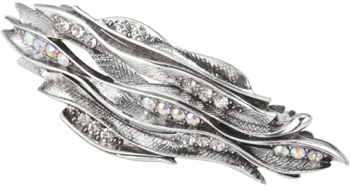 KKJOY Metallo Vintage Fermaglio Capelli Donna, Foglia di Strass Mollette per Capelli Donne, Accessori Forcine per Capelli Sposa, Spille Pinza Capelli Elegante