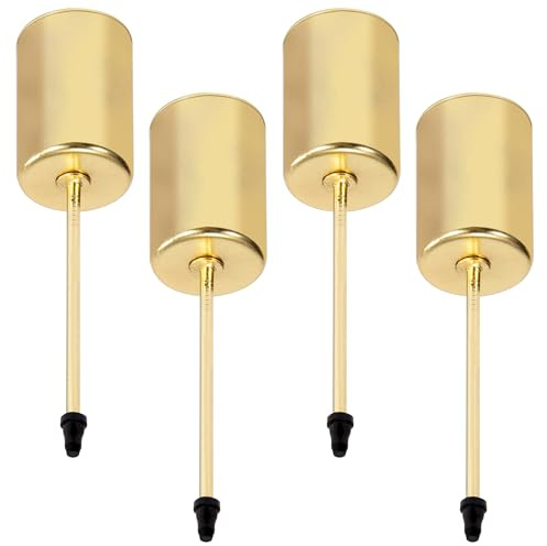 Yesaler Kerzenhalter Adventskranz Kerzenständer für Stabkerzen Weihnachten Stabkerzenhalter für Alltagskerzenm Tischgesteck 4 Stück (Gold)