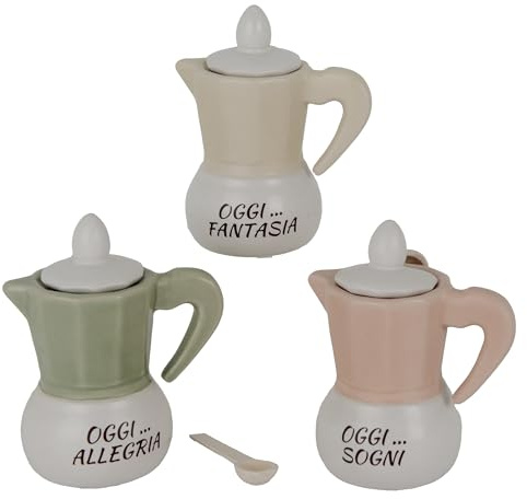 Doni Bomboniere Matrimonio Zuccheriera A Forma di Moka Anniversario Comunione Cresima con Coperchio E Frasi Oggi.. Allegria Fantasia Oggi..Sogni Idee Regalo Complete Originali Economiche