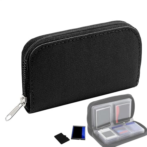 Estuche de almacenamiento portátil para tarjetas, estuche de almacenamiento con soportes individuales, a prueba de golpes, polvo y resistente al agua, organizador de tarjetas SD para Sd, Microsd, Cf