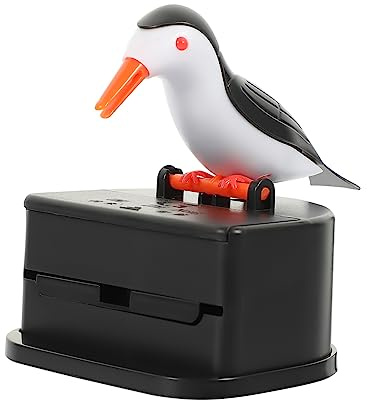 WATIIFUFU Zahnstocherbox Presstyp Kunststoff Schwarz Vogel Design Kompakte Aufbewahrung Für Esszimmer Mit Großer Kapazität