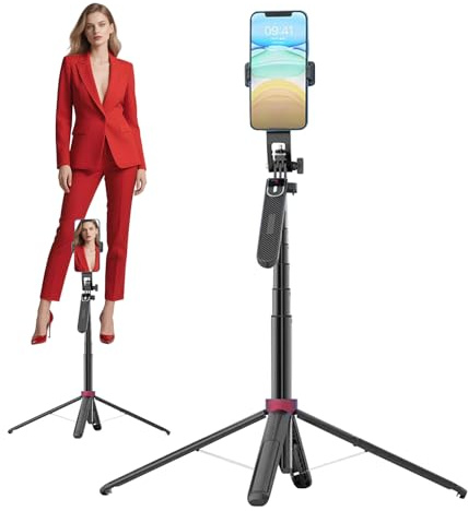 Perche à Selfie Portable | Perche à Selfie Invisible – Support Rotatif Anti-secousses pour Filmer en Streaming, vlogging, Photographie, Enregistrement, randonnée, Blogging en Plein air, Sport
