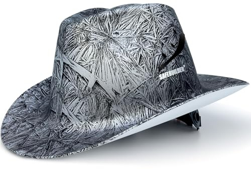 SAFEBUILDER Cowboy Style Hard Hat Class C Safety Helmet Vented Full Brim Hard Hats Work Safety Helmet for Men and Women Outdoor,Industrial,Construction Head Protection- ANSI Approved (GangMu Grey)