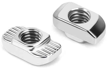 QIMEI-SHOP Tuercas T M8 Tuercas de Ranura en T en Acero Carbono para Perfiles de Aluminio Serie 4040 Ranuras de 10mm 20 Piezas