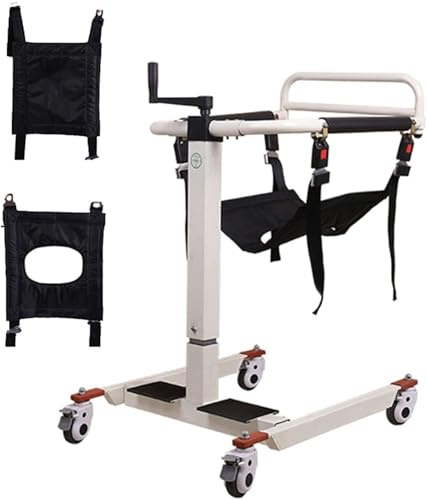 Chaise de transfert portative pour patient, fauteuil roulant réglable en hauteur avec chaise percée de chevet pour usage domestique, aide au transport en acier