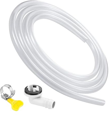 Manguera De De CA: Línea De PP Flexible De 12 Mm De Diámetro | Control De Salida De Condensado Asegurado Con Abrazadera, Kit De De Aire Acondicionado De Ventana | Mantenimiento De