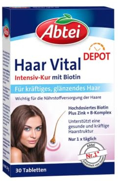 Abtei Haar Vital Intensiv-Kur mit Biotin Tabletten, 30 St. Tabletten