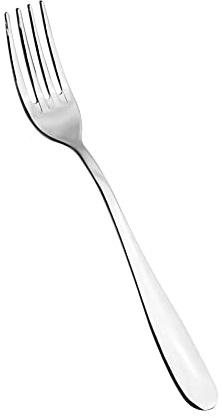 Salvinelli Twist Set Forchette da tavola Acciaio Inox 18/10, Forchetta 12 Pezzi, Spessore 1,8 mm, Made in Italy, Finitura Lucida