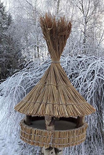 Vogelfutterhaus mit Reetdach, Tippi - Haus klein