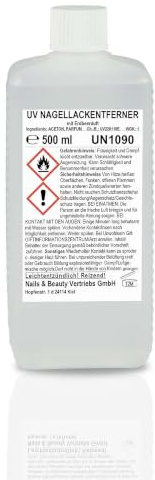 N&BF UV Nagellackentferner Erdbeerduft 500ml – Gel Lack Entferner Aceton