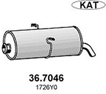 Pot échappement/Silencieux arrière BOLK 805173 PEUGEOT 206 1.4 i