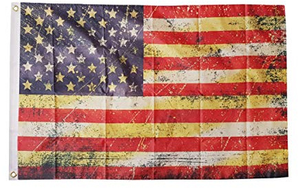 AZ FLAG Flagge USA Vereinigte Staaten Vintage 150x90 cm 2 Ösen | Für innen und außen Vereinigten Staaten von Amerika dekorative Flagge United States Grunge mit Metallösen 100D Polyester