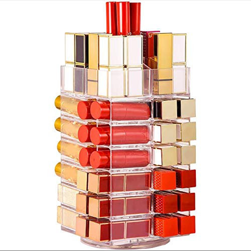 Guolich Lippenstift Organizer Acryl Makeup Beauty Storage 53 Raum Lippenstift Display Rack 360 ° Drehständer für Lip Glaze Cosmetic Holder