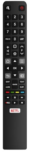 Riry Replacement TCL TV Remote Control RC802N for TCL Thomson smart tv remote control 4K LCD LED TV - NO SETUP REQUIRED