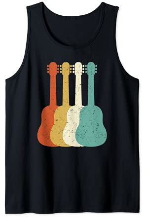 Retro Gitarre Gitarrenspieler Klassischer Gitarrist Vintage Tank Top