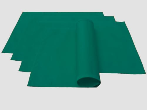 Lemos Home Tovagliette di alta qualità, 4 pezzi, in 100% cotone, collezione concetto, colore e dimensioni a scelta (set di 4 tovagliette – 46 x 36 cm, verde abete)