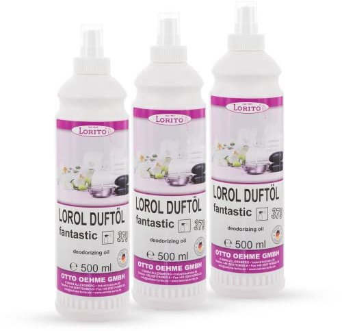 Lorito Lorol Duftöl Fantastic 3 x 500ml | Lufterfrischer, Raumduft Spray für Toilette, Wohnzimmer, Bad und WC, auch als Autoduft geeignet, mit betörendem Duft