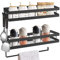 Ghope Estantería para especias de cocina, juego de 2 unidades, soporte de pared para cocina sin taladrar