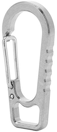 BOROCO Bergsteigen Karabiner, Titanium Schlüsselanhänger Karabiner Bergsteigen Klettern Sicherheit Legierung Kette Haken Schnalle(本色)