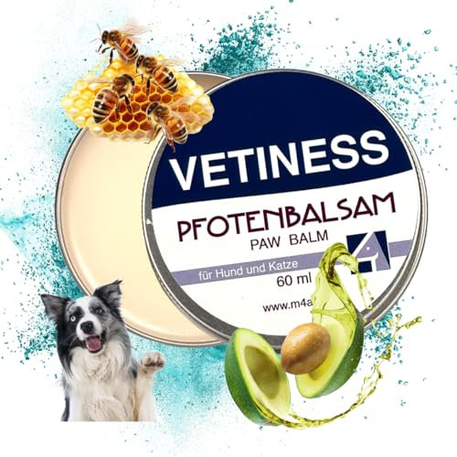 vetiness Natürlicher Pfotenbalsam für Hunde - Schutz und Pflege für die empfindlichen Pfoten Ihres Lieblings (60 ml)