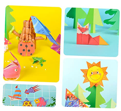 VILLCASE Origami Bastelset Für Junge Mädchen Farbenfrohe Papiere Zum Falten Von Cartoon-tieren Für Kreative Bastelprojekte Und Spaß Mit Eltern Und Kindern Basisversion