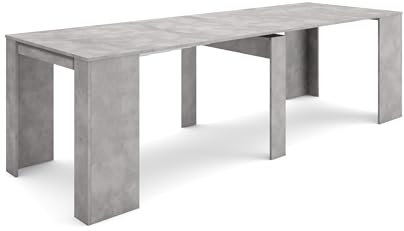 Skraut Home | Ausziehbarertisch | Multifunktionaler ausziehbarer | 260 | Für 12 Gäste | Esszimmertische | Moderner Stil | Zement