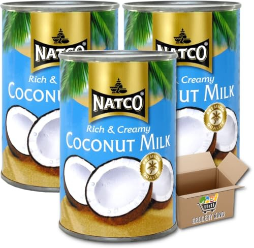 Coconut MILK Tins 3x400ml Rich & Creamy | Coconut Milk, Premium Quality | Grocery King