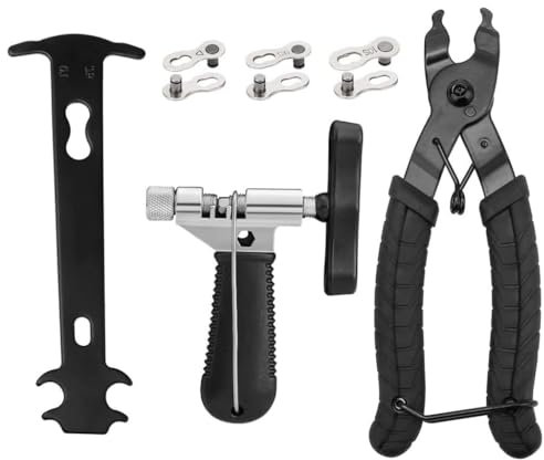 KOMUNJ Fahrrad Link Zange, Fahrrad Ketten Werkzeug, Kettenzange, Kettenschloss Zange und Fahrradketten Nieten Fahrradkette Reparatur Set, Perfekt für Rennrad, Mountainbike, Citybike