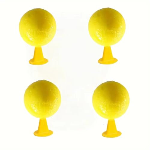 4 pezzi giallo trappola per mosche di frutta palle di insetti appiccicose, naturale ed ecologica trappola per mosche di frutta, formiche, zanzare e ragni