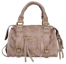 Gave Lux Umhängetasche Handtasche Damen Echtem Wildleder 25 cm Vintage City Bag Handgefertigt in Italien GLX220609123FBG