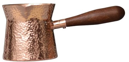 Fenteer Caffettiera Turca Tazza da caffè Turca Manico in Legno Fusione di Rame con Manico Lungo Caffettiera araba Greca con Piano Cottura