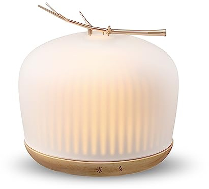 mimicat Quiet Aromatherapy Diffuser Glass: 230ML Ultrasonic Cool Mist Scent for Home with Night Light - Aesthetic for Women Girls
