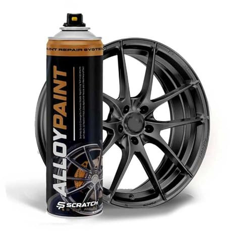 Anthercite Grey Alloy Wheel Paint - 400ml Aerosol Spray Can, Fast Drying 1K Basecoat for Superior Coverage Durability (Aerosol Paint + Lacquer)