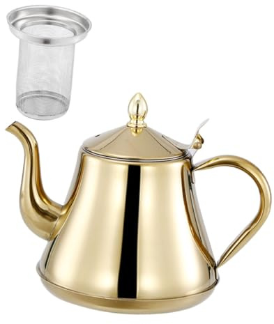 Cabilock Hervidor de Cuello de Cisne de Acero Inoxidable, Tetera Filtro, 2000ml, Diseño Moderno y Boquilla Práctica para Familias y Cafeterías
