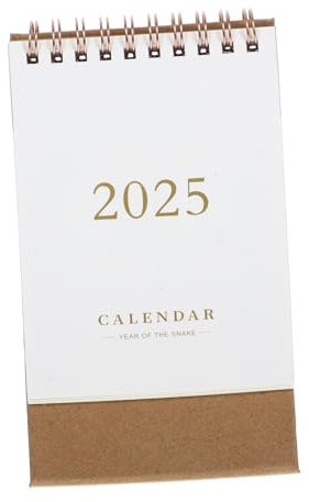 DIYEAH Flipped Tischkalender Minimalistischer Spiral Kalender Mit Goldprägung Dekorativ Für Schreibtisch Und Büro Monate Tragbar Und