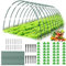 Arceau pour Serre Tunnel, 50 Pièces Arceau de Jardin, Cerceau pour Serre de Jardin, Kit De Maison De Cerceau De Jardin, Arceau pour Tunnel Serre de Jardin, Arceaux Serre Tunnel avec Pointes et Clips
