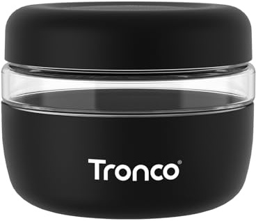Tronco 16 oz Glass Food Storage Containers with Lids, Airtight, Leak & Spill Proof Glass Lunch Bowls for Meal Prep, Salad, Yogurt, Soup & Stew, Microwave & Dishwasher Safe, BPA-Free, Set of 1 | Leak & Spill Proof Meal Prep Container & Food Storage Jar for Lunch, Salad, Oats, Soup, BPA-Free, Microwave & Dishwasher Safe
