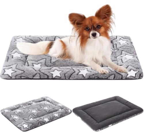 Namalu 2 Stück Hundedecke Hundekissen Waschbar Hundebett mit Wendekissen Sternmuster Hundematte Weich Kühl und Warm Katzenbett Katzendecke Haustier Decke für Kleine Mittelgroße Grosse Hunde | Waschbare, rutschfeste Haustiermatte für kleine Hunde und Katzen, wendbares Kissen mit Sternenmuster für Reisen und Zuhause