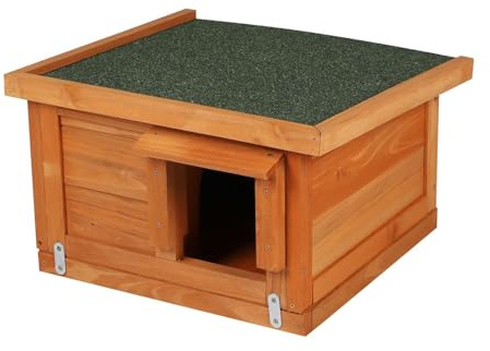 Casa de erizo de madera natural