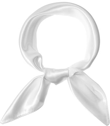 Apausvcm Seidentuch Damen,Einfarbiger Weicher Bandana Halstuch Kopftuch,Eleganter Seidenschal,Seidenkopftuch,Quadratischer Schal, Satin Tuch für Frauen Mädchen Kostüm Zubehör Geschenk-60x60 cm