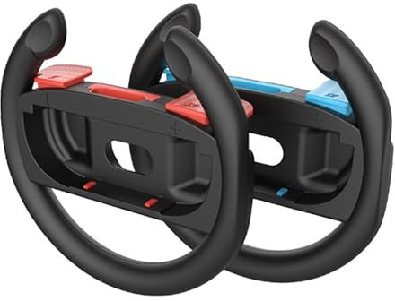 AriKroii 2 Pack Steering Wheels for Nintendo Switch 2 Joy-Con Controller (2025), Racing Wheels Compatible with Mario Kart World,for Switch 2 Mario Kart World,Family Multiplayer Gaming Accessories