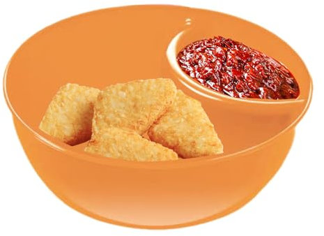 Tazones De Servicio - Plato De Galletas Apilable, Bandeja De Cereales Seccionada | Cuenco De aperitivo Dividido Con Sección De Pan Y Divisor Integrado, Plato De Bocadillo Versátil Para